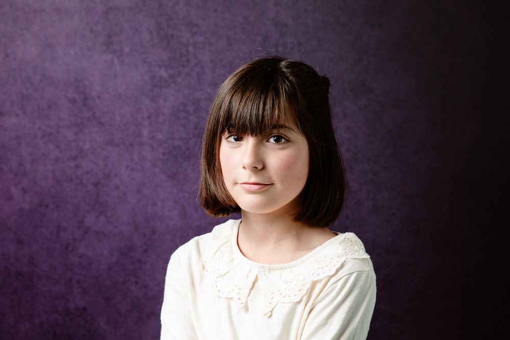 portrait enfant studio violet Nantes