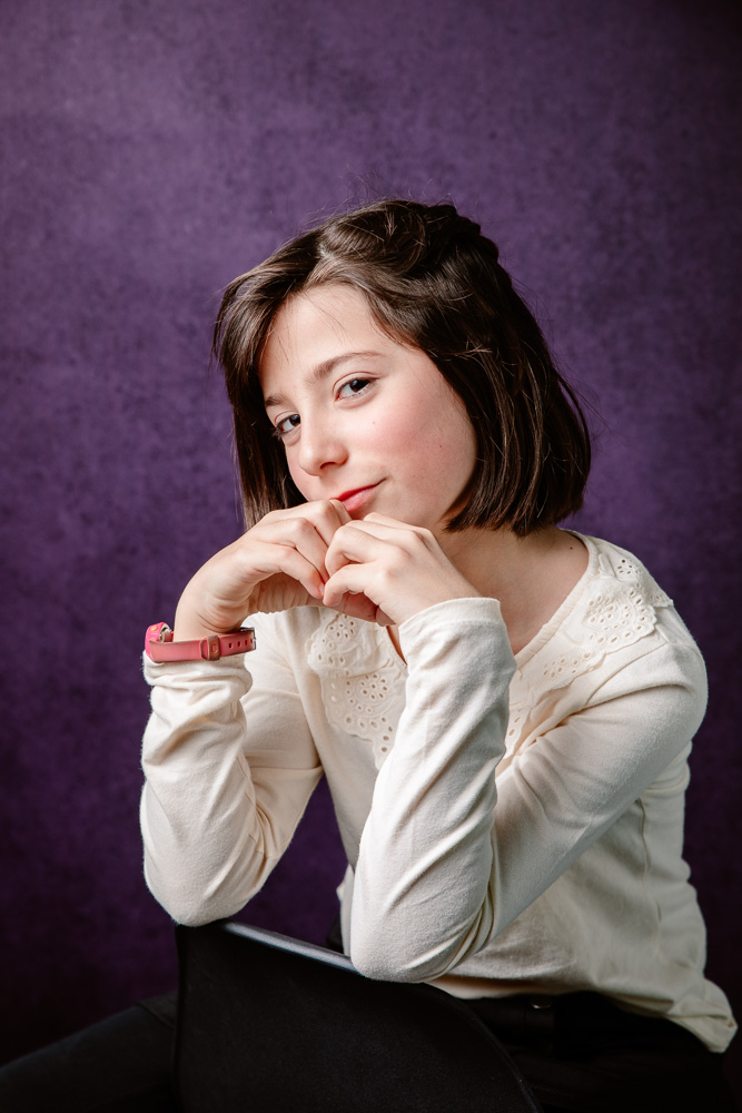 photo fille studio violet Nantes