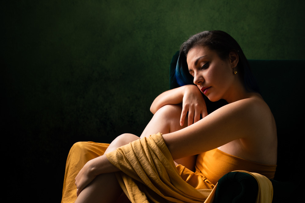 portrait de femme en studio à Nantes