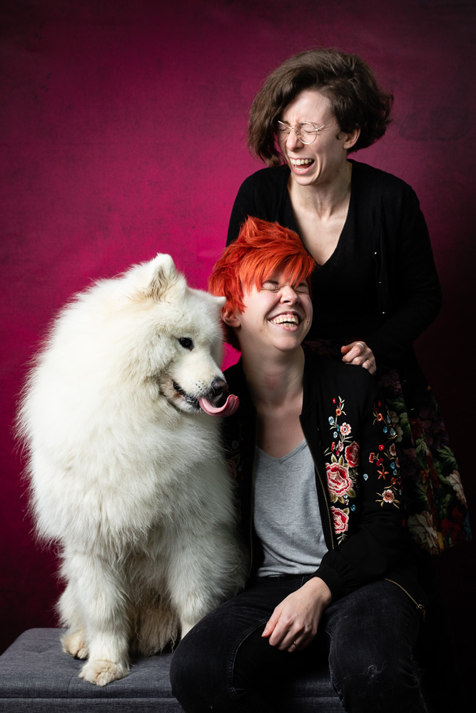 portrait famille chien studio Nantes Saint-Herblain