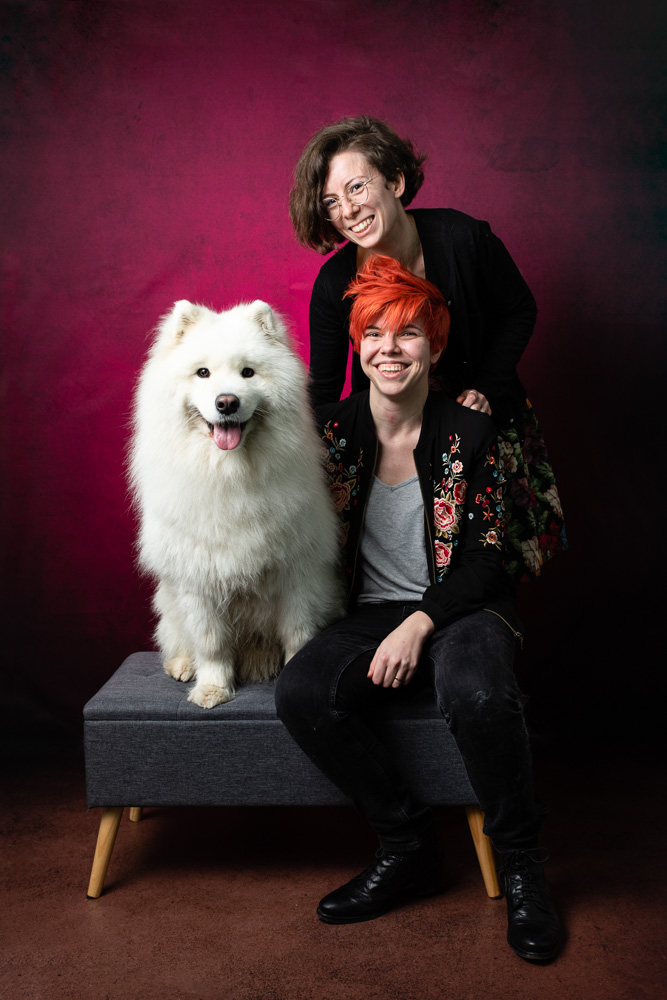 portrait famille chien studio Nantes Saint-Herblain