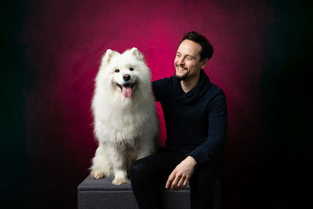 portrait famille chien studio Nantes Saint-Herblain
