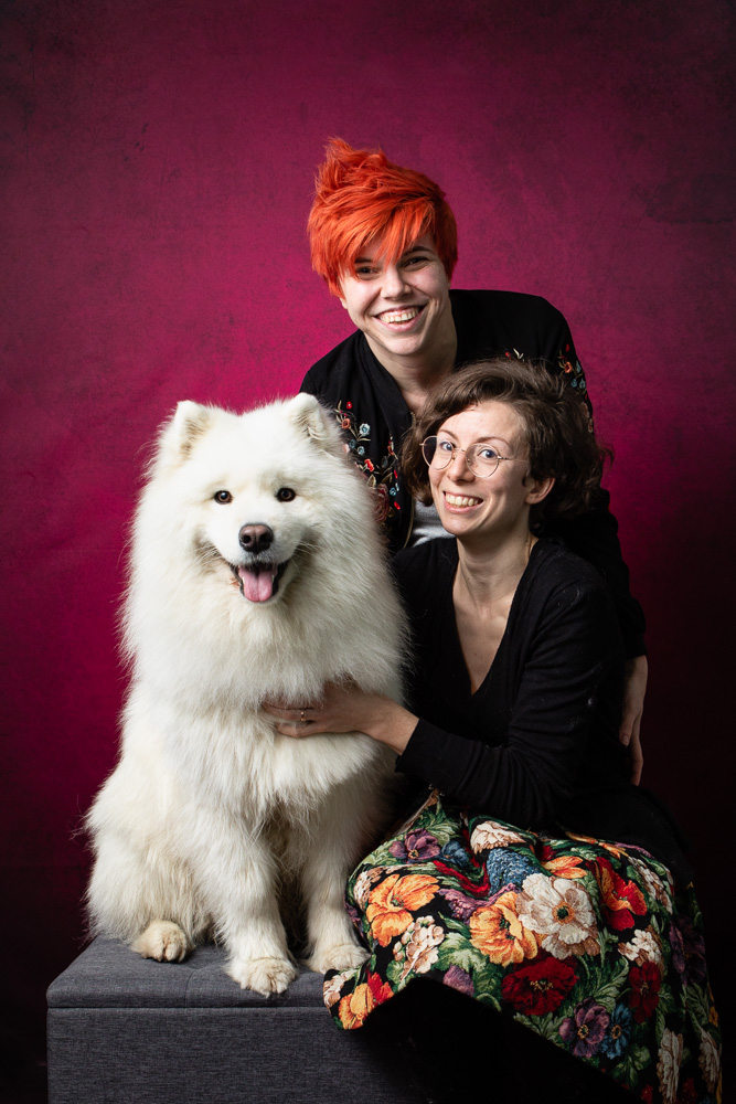 portrait famille chien studio Nantes Saint-Herblain