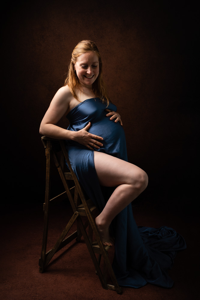 séance photo maternité au studio Nantes grossesse